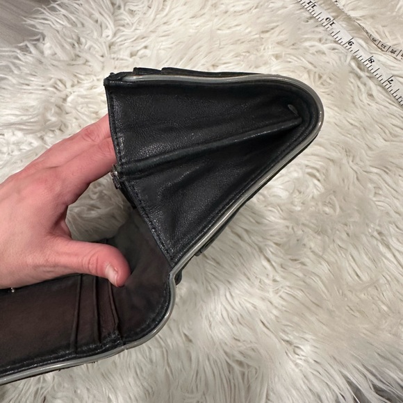 L.A.M.B. • Black & White Zipper Stripe Wallet • Folding Wallet - Picture 8 of 9